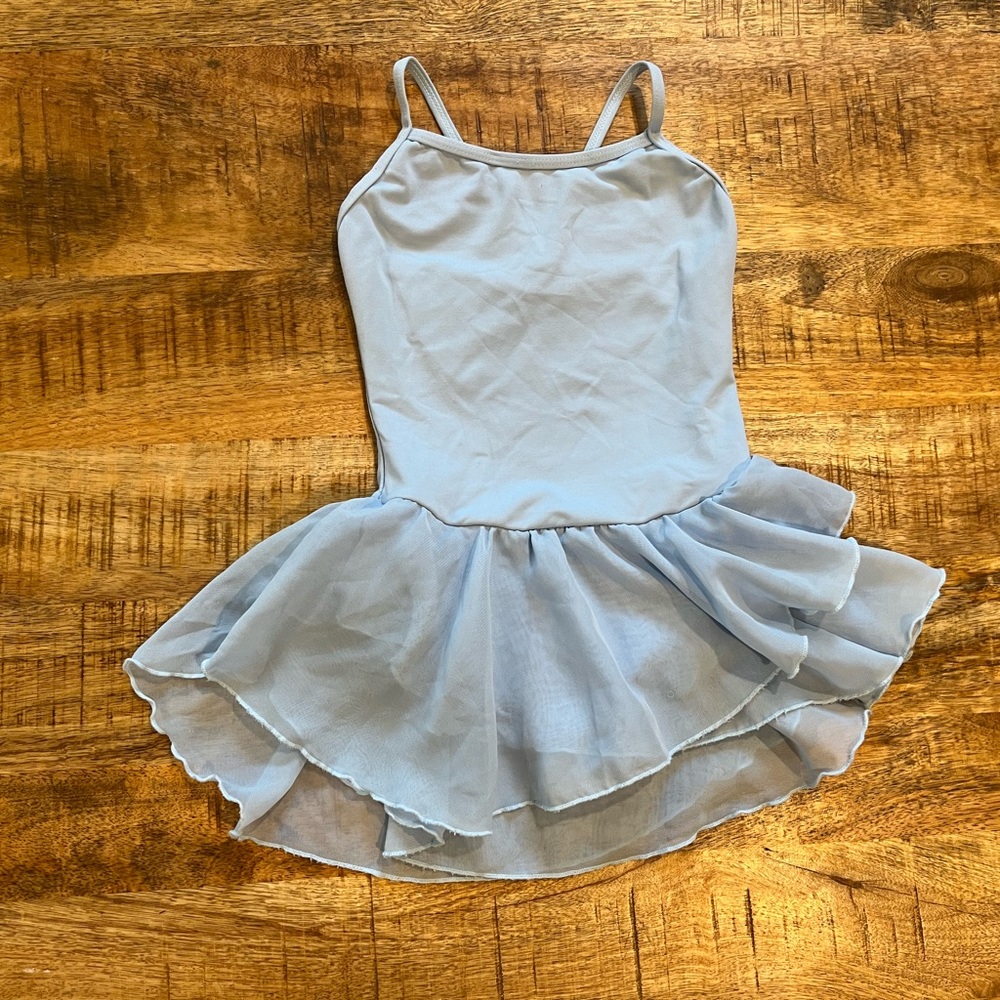 Elowel Light Blue Skirted Leotard Size 6-8